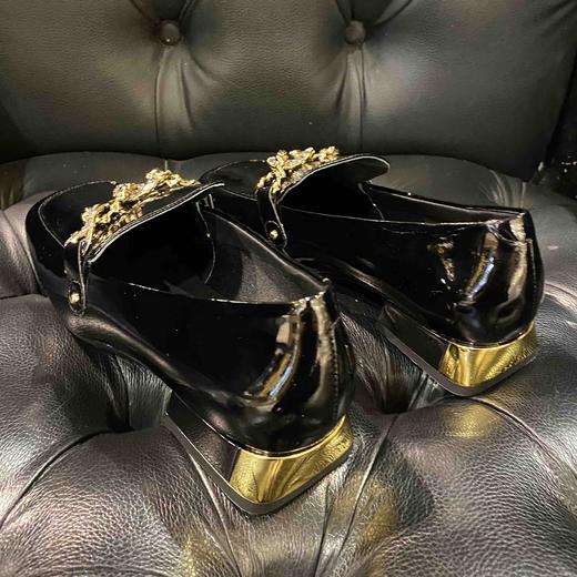 LFGJ 9216 漆皮踩方跟英伦风方头休闲皮鞋 商品图3