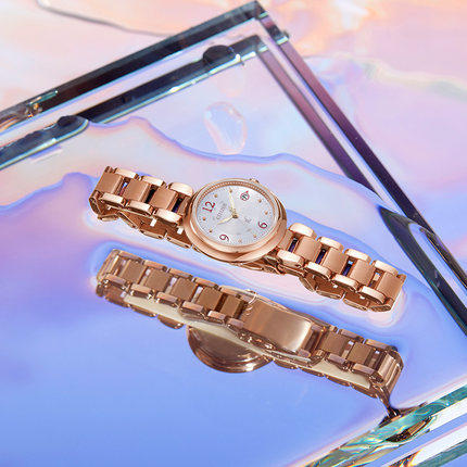 西铁城光动能电波女表舒博钛™镀粉金色ES9468-51A 商品图4