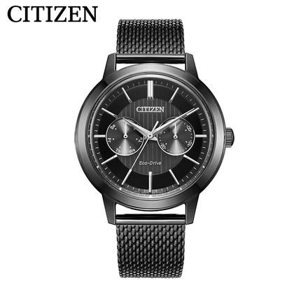 西铁城日本官方正品光动能全黑手表男表手表男表BU4034-82E 商品图4