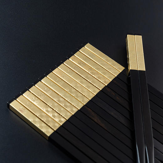 八双八架金浮雕福筷高端商务礼盒装234 商品图2