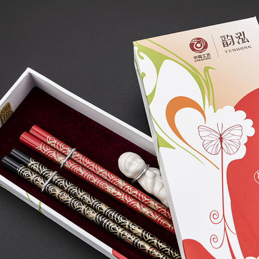 两双两架爱情·情侣听涛礼盒装筷子2605 商品图1
