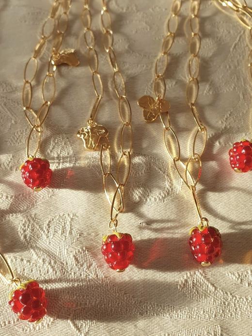 北京仓｜10 DECOART-Raspberrie-野生树莓  叶子 项链［波兰设计师] 商品图2