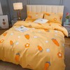 浪莎贡棉磨毛四件套亲肤床品套件四季款单双人被套床上用品多件套 商品缩略图0