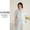 HSIA遐睡衣女夏季新款水墨画印花翻领短袖中腰长裤宽松家居服套装 商品缩略图1