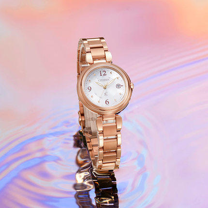 西铁城光动能电波女表舒博钛™镀粉金色ES9468-51A 商品图2