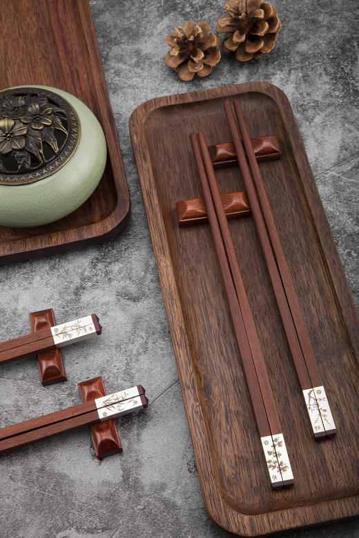 梅兰竹菊四君子送人家用八双八架礼盒装 商品图7