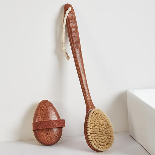 初心| 猪鬃乌檀木长柄洗澡刷 商品图3