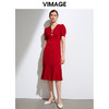 VIMAGE纬漫纪女装夏季时尚修身高腰法式连衣裙VB2107136 商品缩略图0