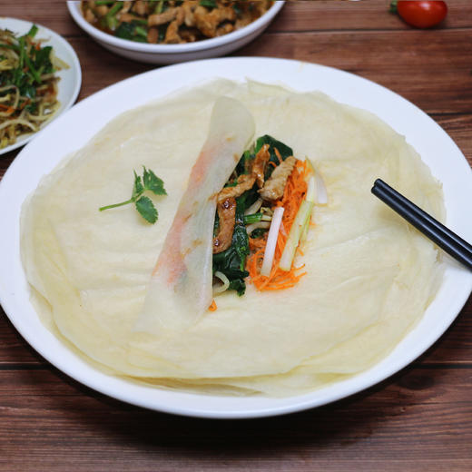 东北特产榆林镇筋饼320克/袋 约20张 春饼卷 皮薄 面饼 早餐 小吃 卷饼 劲饼 商品图0