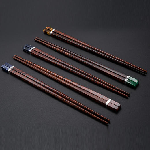十双装蛇檀抱石高端商务送礼家用筷子986 商品图2