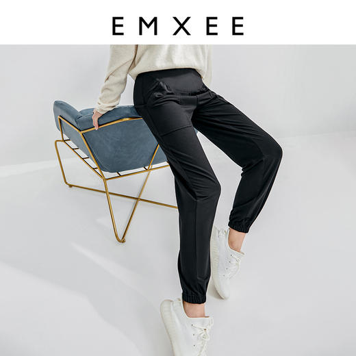 嫚熙孕妇裤夏季装外穿薄款运动大码直筒垂感孕期专用莫代尔阔腿裤A 商品图2