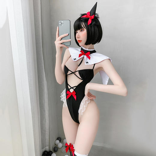 【巴拉巴拉小魔仙】情趣内衣 制服 镂空 暗扣  角色扮演 女巫 连体衣 套装 6920 商品图4