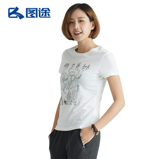 Senselead森力/女式圆领短袖T恤 SS171050 商品图1