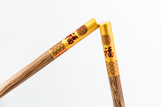 五双传统创意实木福筷家用送人礼盒装5014 商品图5