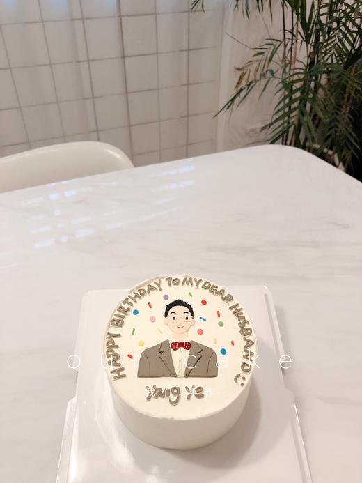 西装斯文男生手绘蛋糕-低糖处理无添加 商品图1