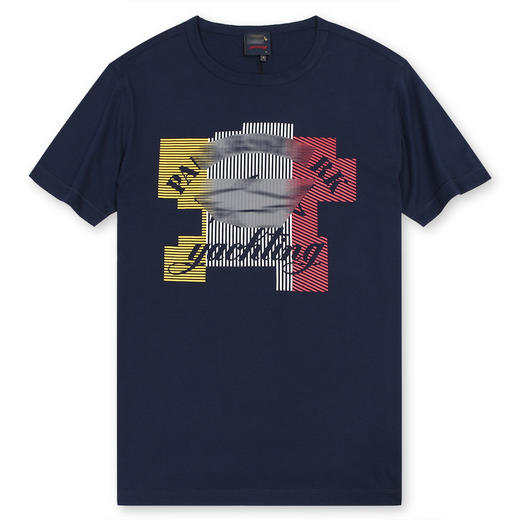 鲨鱼 条纹图案印花 圆领短袖T恤 特惠 PSS96 商品图5