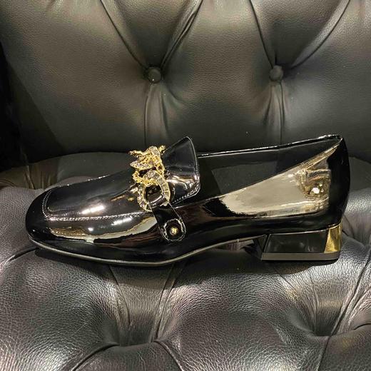 LFGJ 9216 漆皮踩方跟英伦风方头休闲皮鞋 商品图1