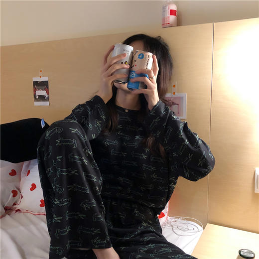 宏达盛秋季学生长袖睡衣女套装家居服 商品图2
