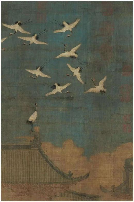 《瑞鹤图》，宋徽宗 绘，1:1高清原大复刻本，特制绢本 商品图7