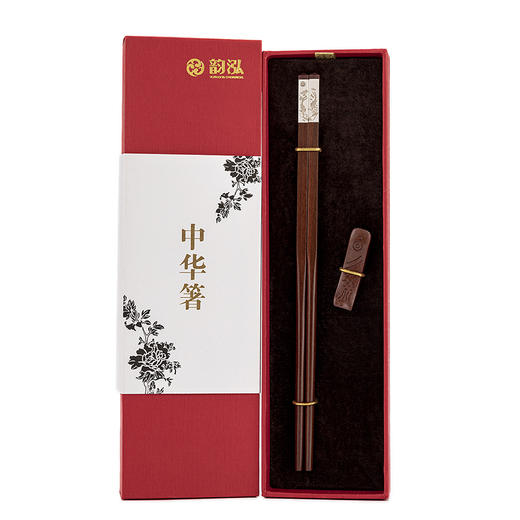 一双一架年年有余实木筷子礼盒装 商品图0