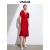 VIMAGE纬漫纪女装夏季时尚修身高腰法式连衣裙VB2107136 商品缩略图7