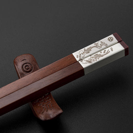 一双一架年年有余实木筷子礼盒装 商品图5