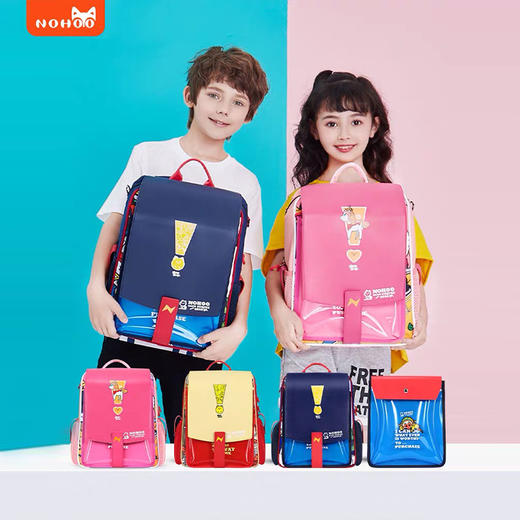 诺狐小学生书包一二年级男女儿童轻便护脊椎减负双肩背包2021新款 商品图0
