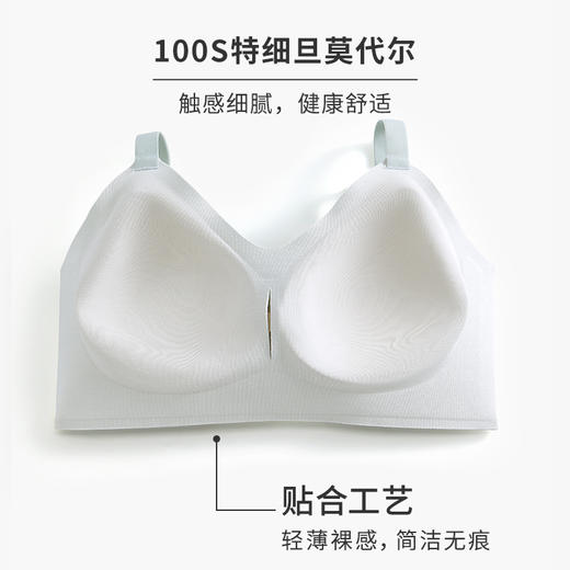 HSIA遐无痕内衣女裸感一片式聚拢收副乳双面棉莫高弹力无钢圈文胸 商品图4