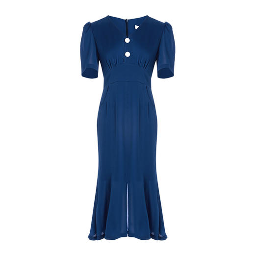 VIMAGE纬漫纪女装夏季时尚修身高腰法式连衣裙VB2107136 商品图3