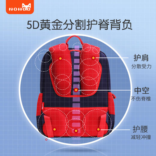 诺狐小学生书包女男儿童护脊减负轻便包一二三年级四到六双肩背包 商品图1
