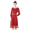 [伯妮斯茵】3S5577--曙红色连衣裙--《秋装时尚系列》 商品缩略图6