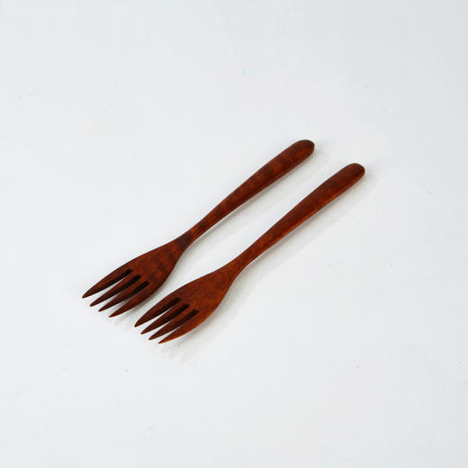 [现代住宅] 新款 原木叉子 天然烤漆叉子 2P 套装JPY带授权招加盟代理 商品图1