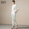 IWY/时尚英伦白色双排扣西装套装女七分袖正装西服职业装OL工装女CP1246-W 商品缩略图2