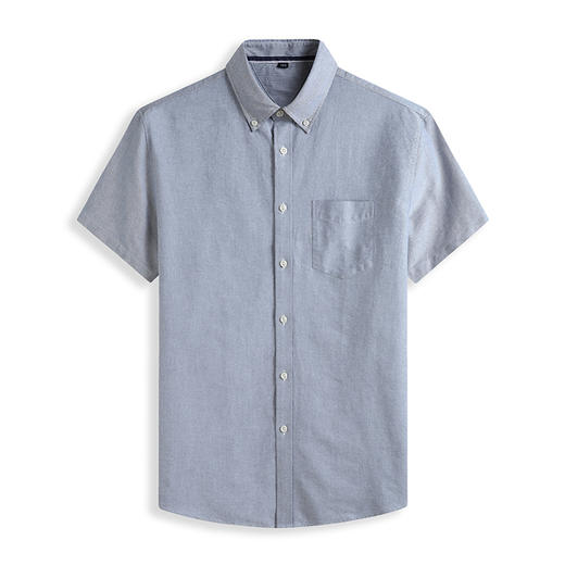 【100%棉】【新款DM】大依优型大码男装短袖衬衫牛津纺加肥加大半袖衬衣上衣夏季男士 商品图4