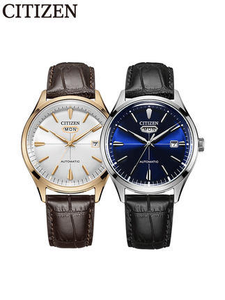 西铁城日本官方正品商务复古日期星期显示机械男士手表NH8393-05A 商品图6