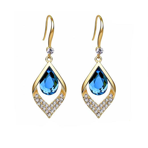 JU-A6213新款潮女气质流行大气耳坠韩国网红耳饰时尚水滴形耳钩 商品图4