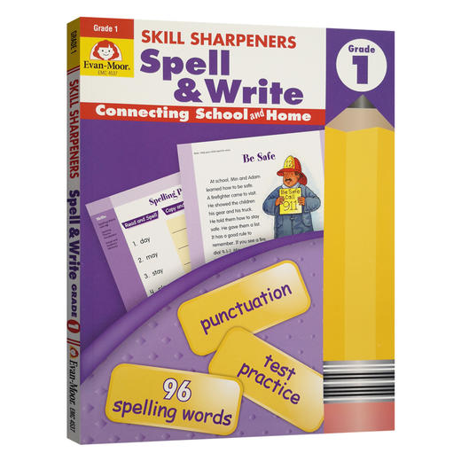 Evan-Moor Skill Sharpeners Spell & Write 技能铅笔刀拼写练习册  美国加州原版教辅 商品图3