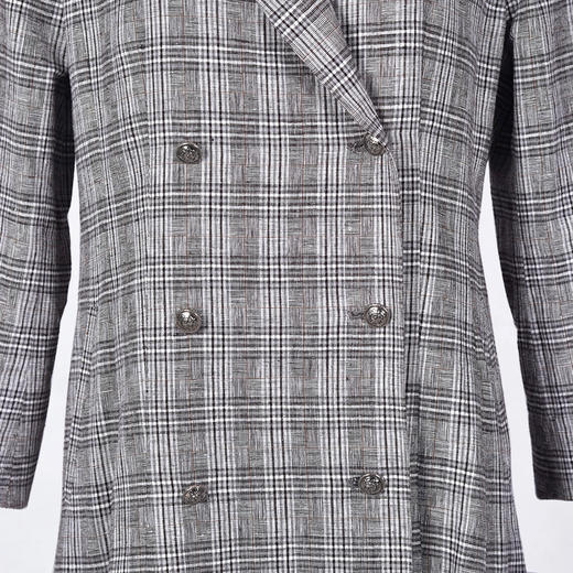 SAINT L’UCK/圣媛女装 青春优雅环保亚麻格纹西服裙SA320L51 商品图3