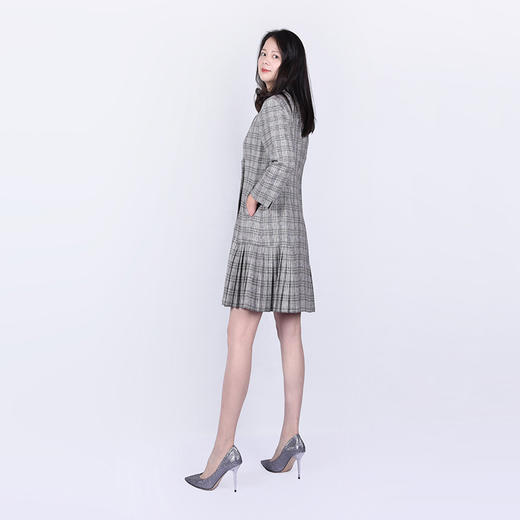 SAINT L’UCK/圣媛女装 青春优雅环保亚麻格纹西服裙SA320L51 商品图2