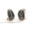 JU-AB93027新款日韩网红黑色条纹耳环女时尚气质满钻个性简约耳扣式耳钉 商品缩略图4