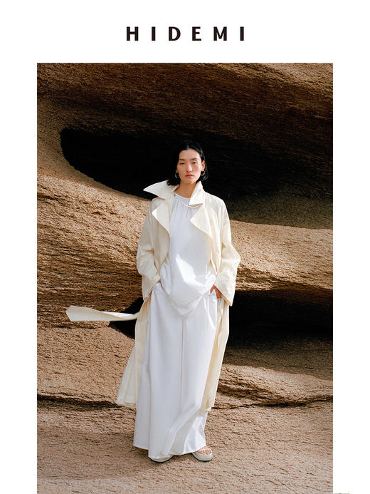HIDEMI 简约褶皱抽绳设计感衬衫 商品图2