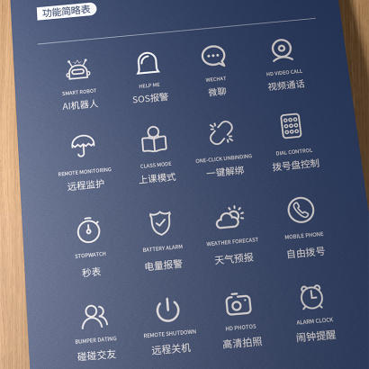 文曲星全网通通话拍照定位电信移动联通版智能手表T10 1盒装JPY带授权招加盟代理 商品图1