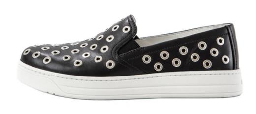 奥莱[普拉达]（3S6159 309U NERO BIANCO）女式便鞋JPY带授权招加盟代理 商品图0