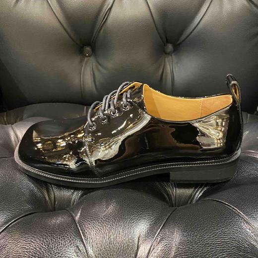 LFGJ 12802 小皮鞋女英伦风复古方头系带高面酷帅街头单鞋 商品图1