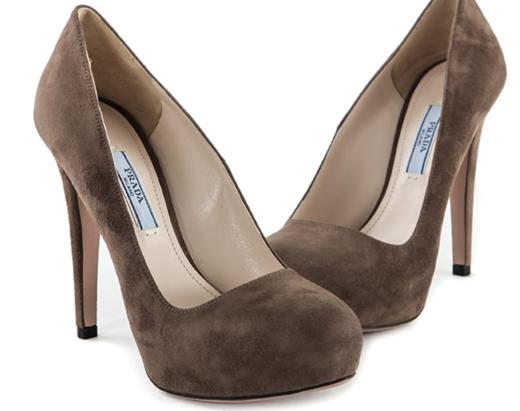 奥莱[Prada]（1IP107 VISONE）女士绒面革高跟鞋JPY带授权招加盟代理 商品图2