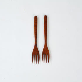 [现代住宅] 新款 原木叉子 天然烤漆叉子 2P 套装JPY带授权招加盟代理