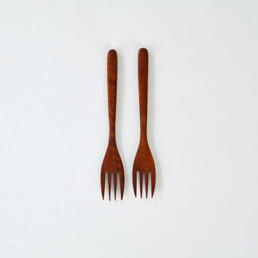 [现代住宅] 新款 原木叉子 天然烤漆叉子 2P 套装JPY带授权招加盟代理 商品图0