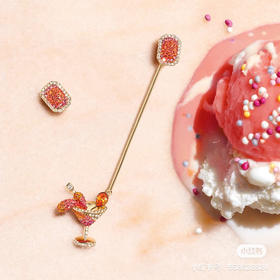 国内现货！江疏影同款！Swarovski施华洛世奇 鸡尾酒不对称耳环 原价¥1290，现在¥450！超美超划算！