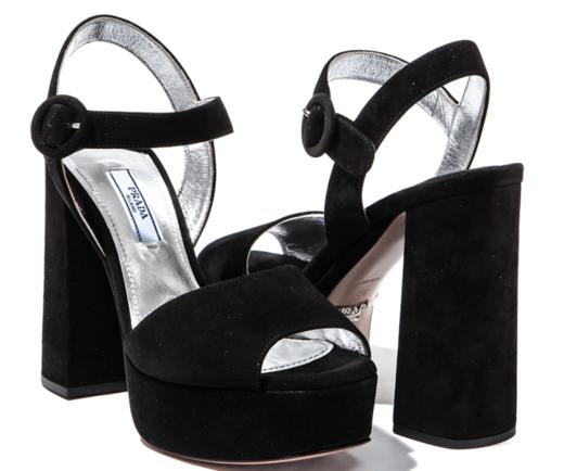 奥莱[普拉达]（1XP814 008 F0002）女士皮革绒面皮高跟鞋JPY带授权招加盟代理 商品图3