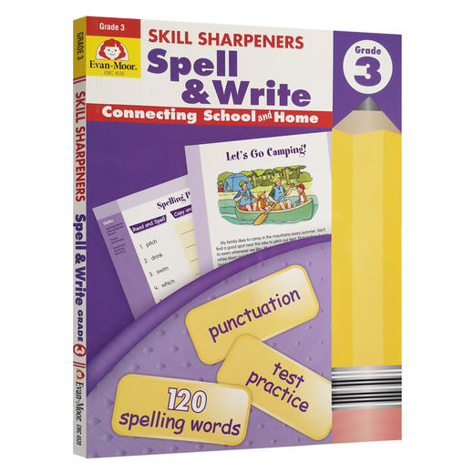 Evan-Moor Skill Sharpeners Spell & Write 技能铅笔刀拼写练习册  美国加州原版教辅 商品图5